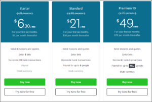 xero pricing